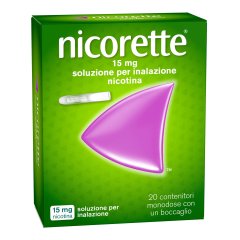 nicorette inhaler 15 mg nicotina 20 flaconcini monodose