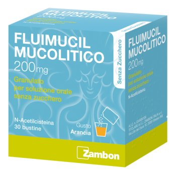 fluimucil mucolitico 30 bustine 200ml senza zucchero