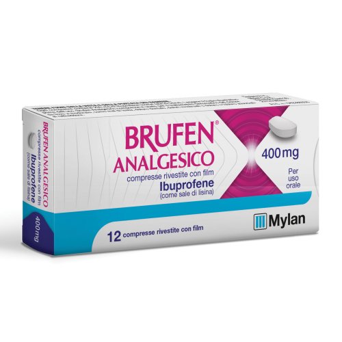 Brufen Analgesico Ibuprofene 400mg 12 Compresse - Mylan Spa
