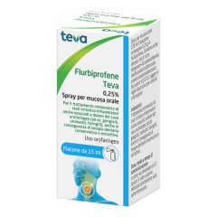 flurbiprofene 0,25% spray orale 15ml - teva