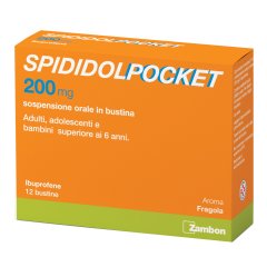 spididol pocket fragola 12 bustine 200mg