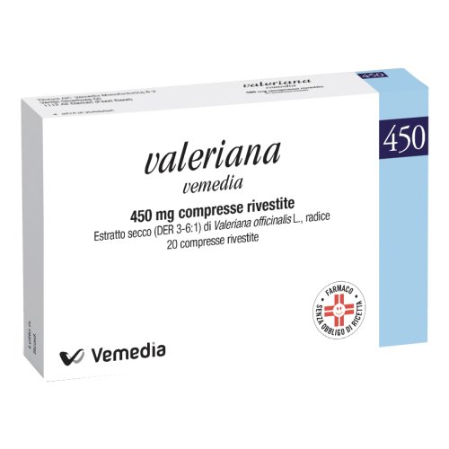 Valeriana Vemedia 20 Compresse Rivestite 450mg