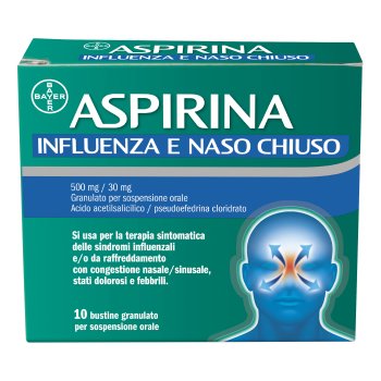 aspirina infiammazione & raffreddore naso chiuso 10 bustine