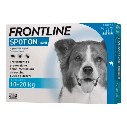 Frontline Spot On Per Cani Medi Da 10-20kg 4 Pipette Da 1,34ml