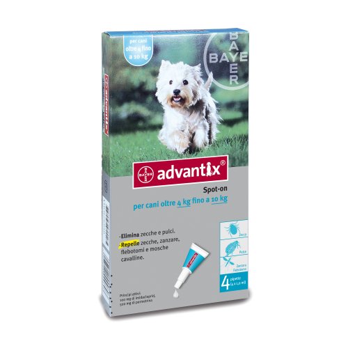 Advantix Spot On Antiparassitario 4 Pipette 1ml Per Cani 4-10kg