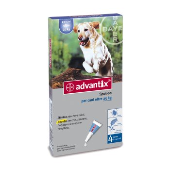 advantix spot on antiparassitario 4 pipette per cani oltre 25kg