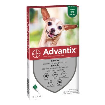 advantix spot on 1 pipetta 0,4ml per cani 0-4kg