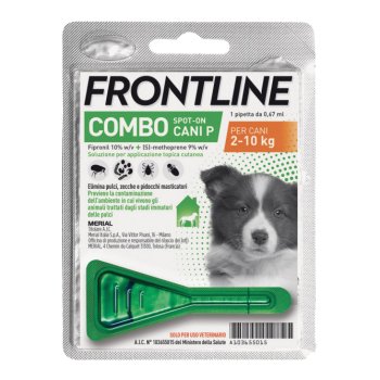 frontline combo spot on per cani piccoli da 2 a 10kg 1 pipetta 0,67ml
