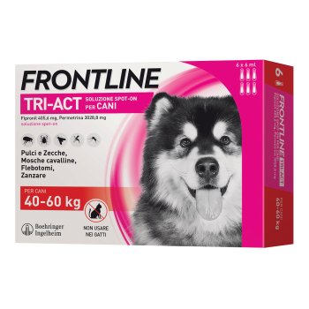 frontline tri-act per cani da 40-60kg 6 pipette 6ml