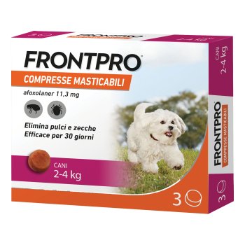 frontpro per cani da 2-4kg 3 compresse masticabili 11,3mg