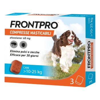 frontpro per cani da 10-25kg 3 compresse masticabili da 68mg