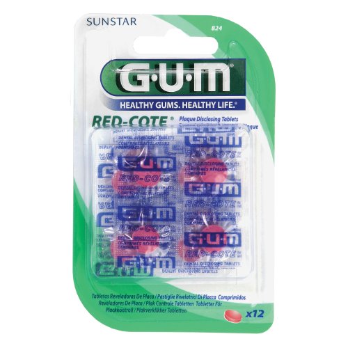 Gum Pastiglie Rivelatrici di Placca Red-Cote 12 pastiglie