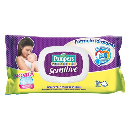 Pampers Progressi Salviette Sensitive Aloe 63 Pezzi 