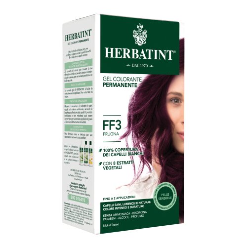 Herbatint Gel Colorante Permanente Senza Ammoniaca Flash Fashion Ff3 Prugna 135ml