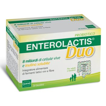 enterolactis duo - integratore di fermenti lattici e fibre 20 bustine