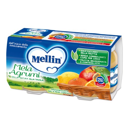 Mellin Omogeneizzati Mela Agrumi 2x100g