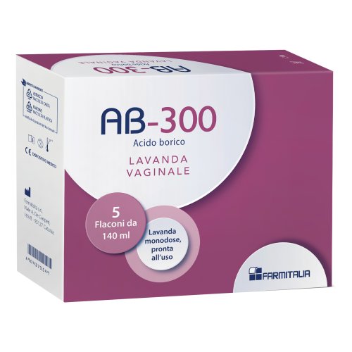 AB 300 Lavanda Vaginale 5 Flaconi Monodose 140ml
