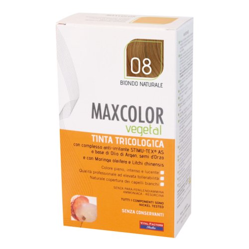 Max Color Vegetal TINTA TRICOLOGICA 08 biondo naturale 140M