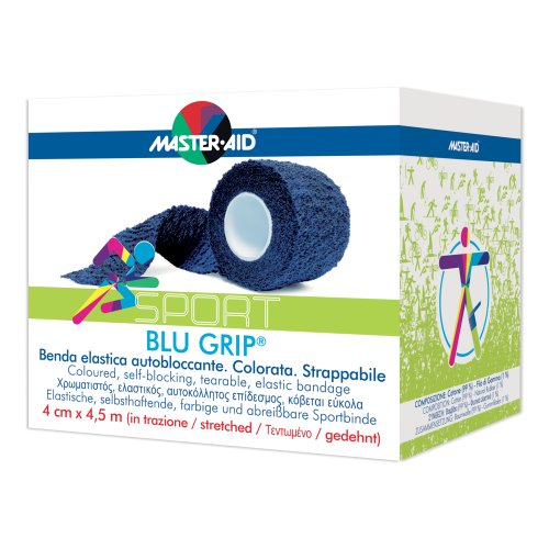 Master Aid Sport Blu Grip Benda Elastica Autobloccante 4cm X 4,5m