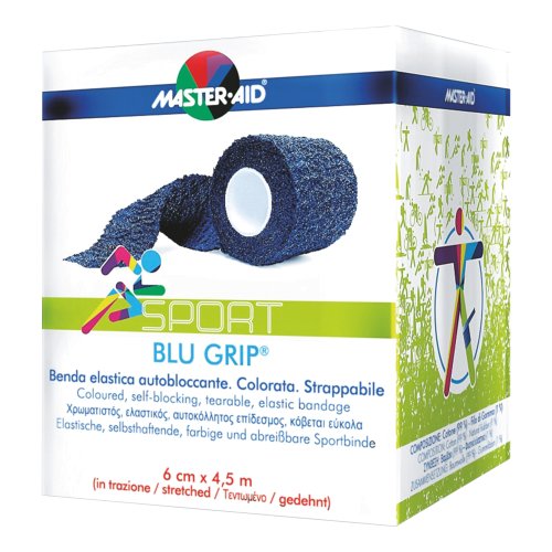 Master Aid Sport Blu Grip Benda Elastica Autobloccante 6cm X 4,5m