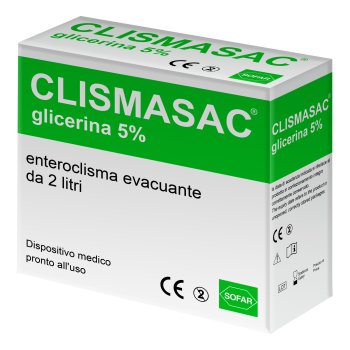 clisma sac glicerina 5% enteroclisma evacuante per sacche da 2 litri