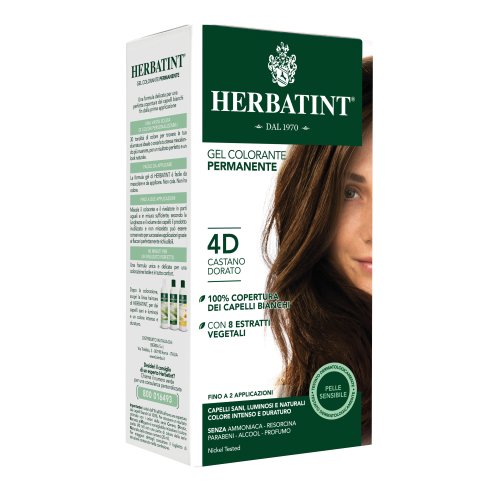 Herbatint Gel Colorante Permanente Senza Ammoniaca 4d Castano Dorato 135ml