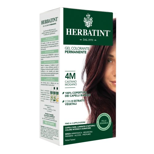 Herbatint Gel Colorante Permanente Senza Ammoniaca 4m Castano Mogano 135ml