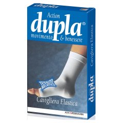 dupla cavigliera elastica colore bianco misura large