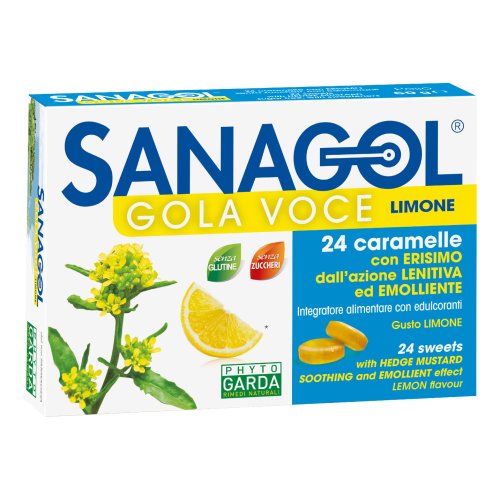 Sanagol Gola Voce Gusto Limone 24 Caramelle Senza Zucchero 