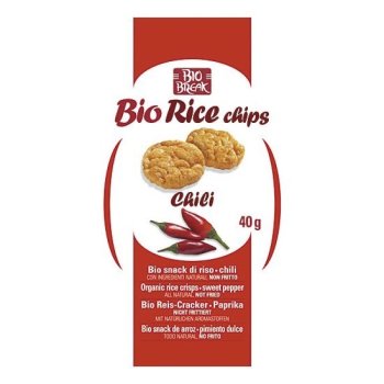 bio break bio rice chips al chili - mini gallette di riso al chili biologiche 40g