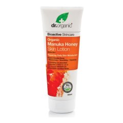 dr organic - manuka honey skin lotion lozione corpo emolliente e lenitivo azione riparatrice 200ml