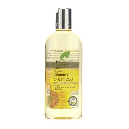 Dr Organic - Vitamin E Shampoo Rivitalizzante E Restitutivo Per Capelli Fini 265ml