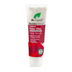 dr organic - rose otto oil face scrub per il viso all'essenza di rosa 125ml