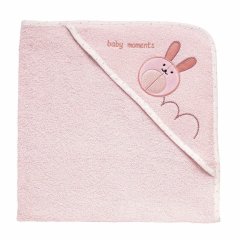 chicco quadrato spugna asciugamano neonato simpatico coniglietto rosa 0m+