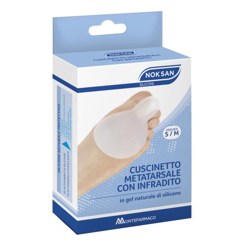 Noksan Cuscinetto Metatarsale Con Infradito In Gel Naturale Di Silicone Taglia S/M 2 Pezzi