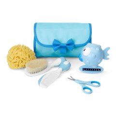 Chicco Baby Moments Set Igiene - Pratica Borsa Multi-Tasca Azzurro Con Prodotti