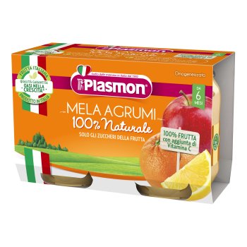 plasmon omog mela/agrumi2x104g
