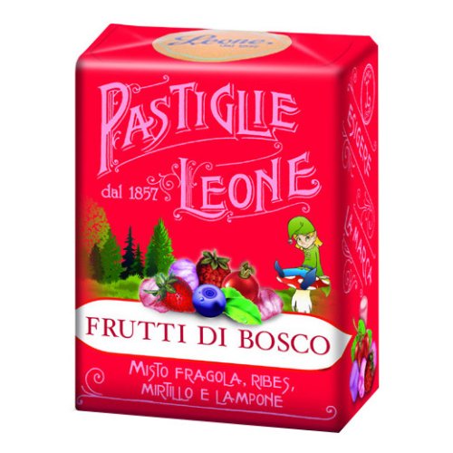Leone Pastiglie Frutti Di Bosco Misto Fragole Ribes Mirto Lampone 30g