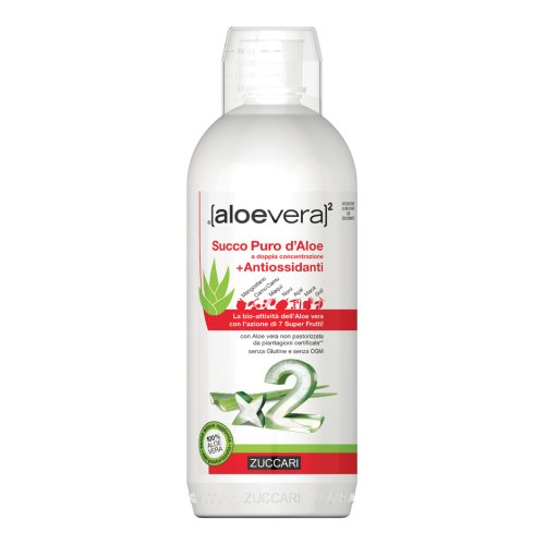Zuccari AloeVera2 Succo Puro Aloe + Antiossidanti 1 Lt