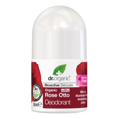 dr organic - rose otto deodorante antibatterico roll-on tutti i tipi di pelle 50ml