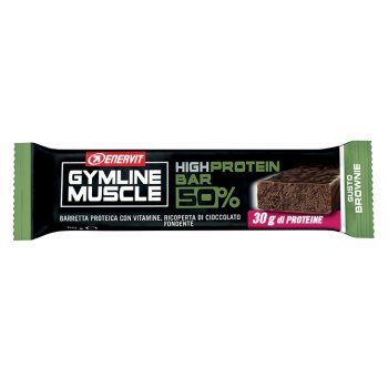 enervit gymline muscle high protein barretta proteica 50% brownie 60g