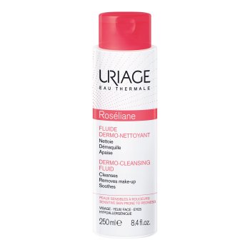uriage - roseliane fluido dermodetergente struccante lenitivo viso ed occhi 250ml