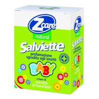 Zcare Natural Baby Salviette - Protezione Insettorepellente Anti-Zanzare 10 Pezzi