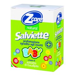 zcare natural baby salviette - protezione insettorepellente anti-zanzare 10 pezzi