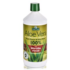 Optima Aloe Pura - Aloe Vera e Mirtillo Rosso Puro Succo 1Lt