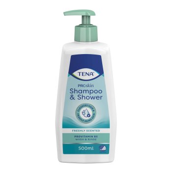 tena proskin shampoo & shower - deterge capelli e corpo delicatamente 500 ml