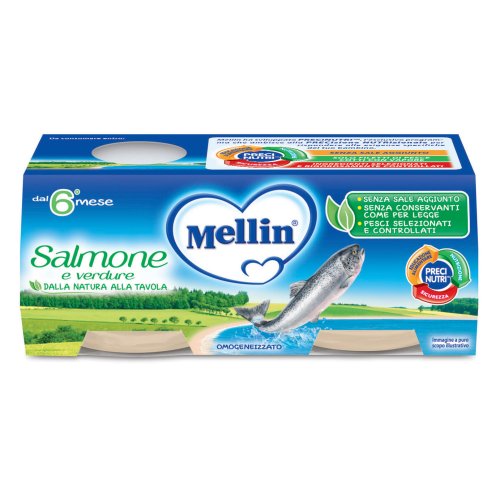 Mellin Omogeneizzati Salmone E Verdure 2x80g