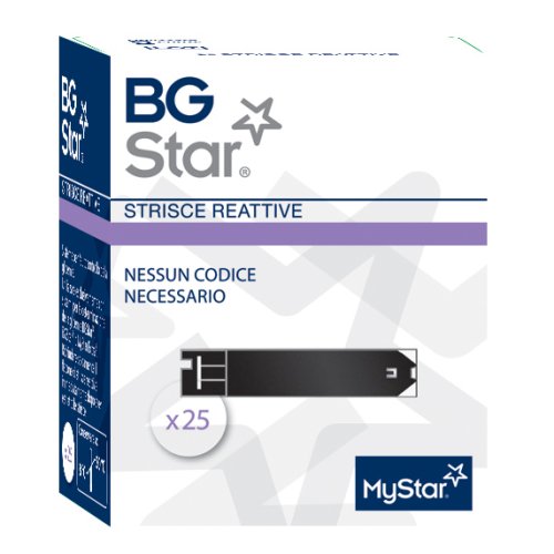 Bgstar Mystar Extra - Strisce Reattive Per La Misurazione Della Glicemia 25 Pezzi