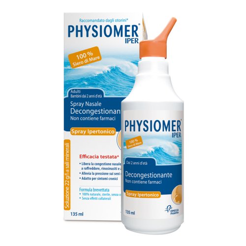 Physiomer Iper Spray Nasale Ipertonico Acqua Di Mare 135ml