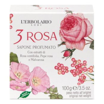 3 rosa sapone 100g